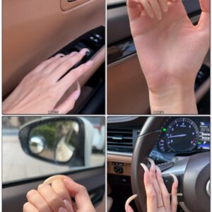 #979 – Tapping Inside The Car With My Long Natural Nails