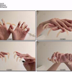 #984 – Close Up Hand Movements And Long Clear Nails