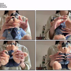 #1031 – My Long Natural Nails Playing With Teddy Bear