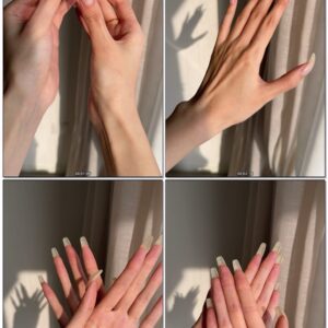 #1110 – Posing My Natural Square Nails In Sunlight