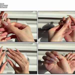 #1127 – Close Up Massaging My Long Nailbeds In Sunlight