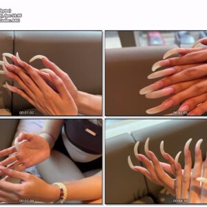 #989 – Sitting On Sofa Posing My Long Natural Nails