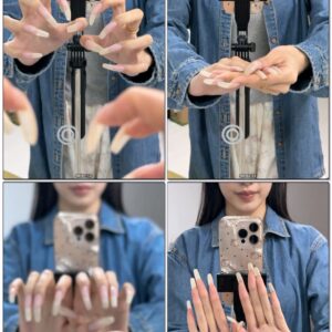 #1157 – Recording My Natural Long Nailbed Nails In Mirror