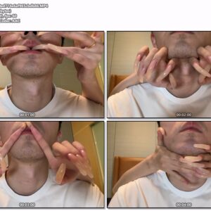 #1069 – My Long Shiny Natural Nails On His Mouth