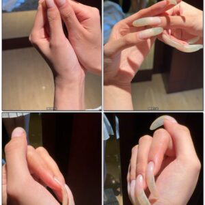 #964 – Shiny Long Nail Bed Show In Bright Lighting
